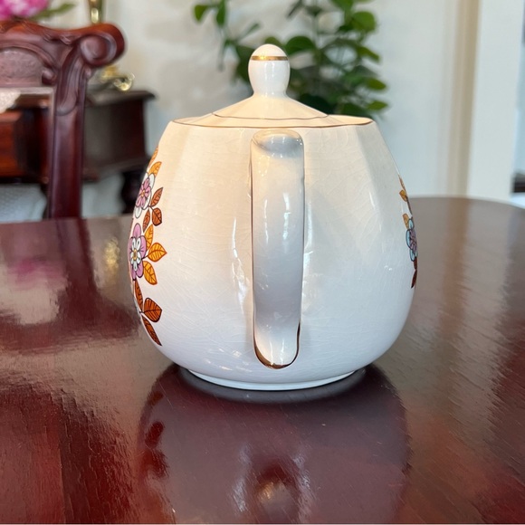 Wood Sons Ellgreave Ironstone Teapot Alpine White MCM Vintage England 357/7 HTF - Picture 3 of 10